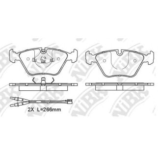 Колодки тормозные передние к-кт NiBK PN0012W фото
