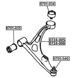 Сайлентблок ASVA 0701-035 фото