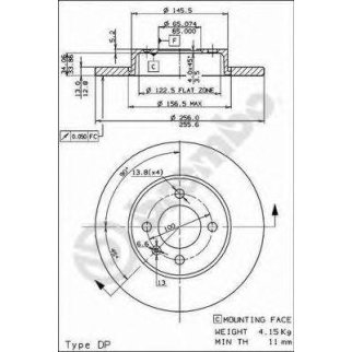 Диск тормозной brembo 08.5149.14 фото