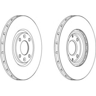 Диск тормозной передний CITROEN C4/PEUGEOT 308/3008 1.6/2.0L+2.0HDI 04-> FERODO DDF1676 фото