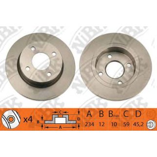 Диск тормозной NiBK RN1043 фото