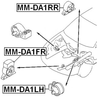 Опора двигателя задняя FEBEST MM-DA1RR фото 2