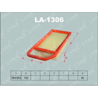 Фильтр воздушный LYNXauto LA1306 фото