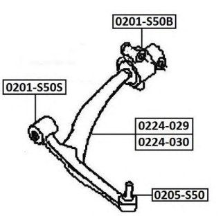 Сайлентблок ASVA 0201-S50S фото