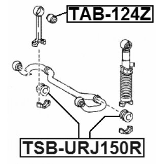 Втулка заднего стабилизатора FEBEST TSB-URJ150R фото 2
