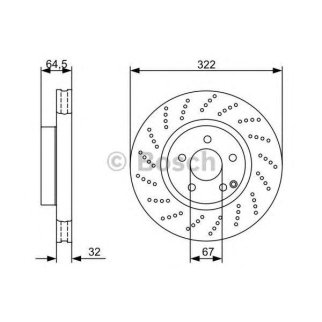 Диск тормозной передний вентилируемый BOSCH 0 986 479 408 фото