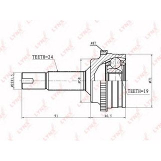 ШРУС наружный LYNXauto CO7541A фото