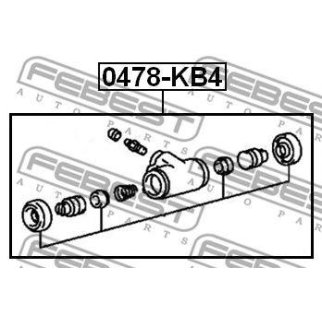 Цилиндр тормозной FEBEST 0478-KB4 фото