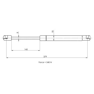 Упор газовый (амортизатор) для а/м Ford Mondeo IV (07-) седан (крышки багажника) (GS 1026) фото 2