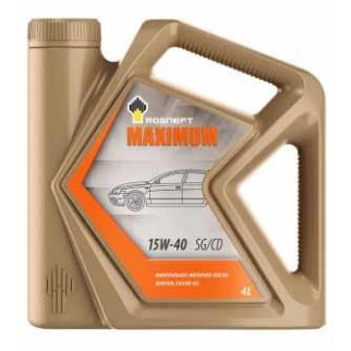 Масло моторное Rosneft Maximum 15W-40 минеральное 4 л 40814442 фото
