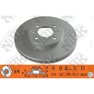 Диск тормозной NiBK RN1370 фото