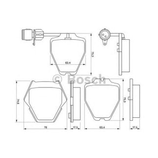 Колодки тормозные передние к-кт BOSCH 0 986 424 689 фото