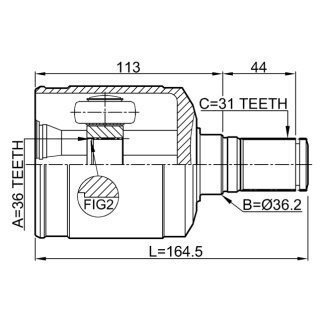 ШРУС внутренний FEBEST 0511-CX7LH фото 2