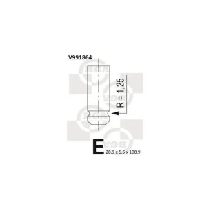 V991864_клапан выпускной! 29x5.5x108.9мм Renault Clio 2.0 16V F4R 01> фото