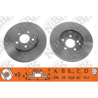 Диск тормозной MERCEDES W211 200-320 передний D 295мм. фото