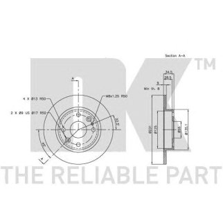 Диск тормозной задний (259x10mm) / MAZDA 323,MX-5 89~98 фото