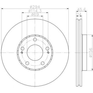 Диск тормозной передний вентилируемый MINTEX MDC1385 фото