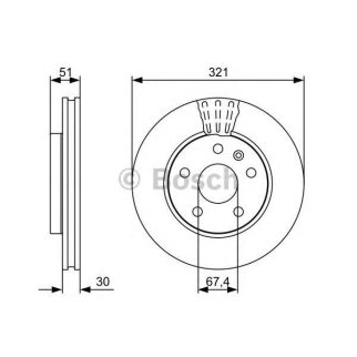 Диск тормозной BOSCH 0 986 479 544 фото