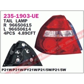 235-1903L-E_фонарь левый! Chevrolet Aveo 4D all 06> фото