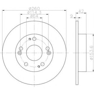 Диск тормозной задний Hella 8DD 355 118-991 фото