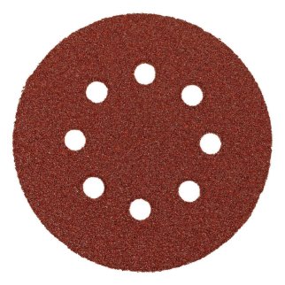 Круг абразивный на ворс. подложке под "липучку" перфорированный P40 125мм 5шт MATRIX фото 2