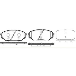 Колодки Hyundai ix55/Veracrus 3.8/3.0D/TD 07> передние REMSA фото