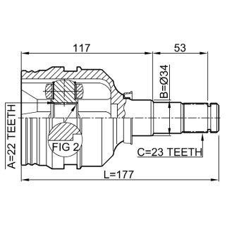 ШРУС внутренний FEBEST 0111-AV220 фото 2