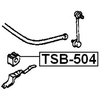 Втулка заднего стабилизатора FEBEST TSB-504 фото 2 Втулка заднего стабилизатора FEBEST TSB-504 фото 2