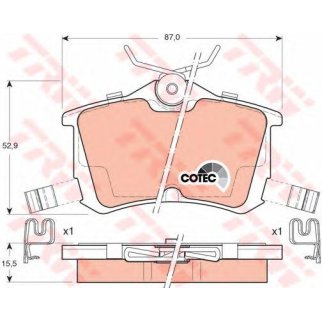 Колодки тормозные задние дисковые к-кт TRW GDB3190 фото