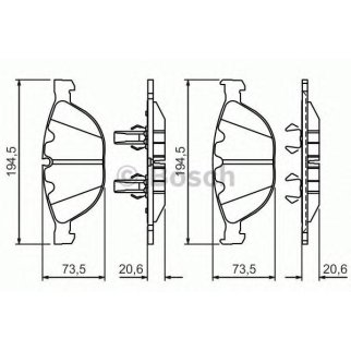 Колодки торм.пер. фото