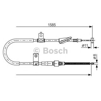 Трос стояночного тормоза SUZUKI Liana (01-) правый BOSCH фото