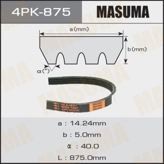 Ремень ручейковый Masuma 4PK-875 фото