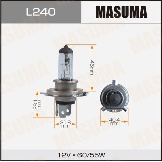 Лампа 12V H4 60/55W MASUMA 1 шт. картон L240 фото