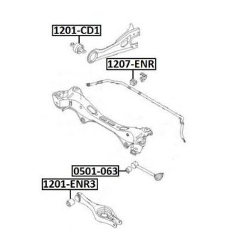 САЙЛЕНТБЛОК ЗАДНЕГО ПРОДОЛЬНОГО РЫЧАГА УШАСТЫЙ фото