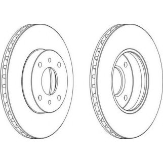 Диск тормозной передний NISSAN ALMERA (N16) / PRIMERA (P11) FERODO DDF959 фото