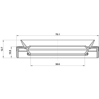 Сальник редуктора задн моста MERCEDES W201-204, W124/210-212 95MES-40701113R фото 2
