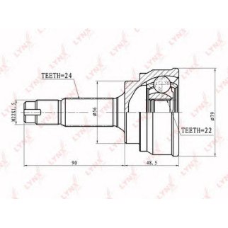 ШРУС наружный LYNXauto CO7534 фото