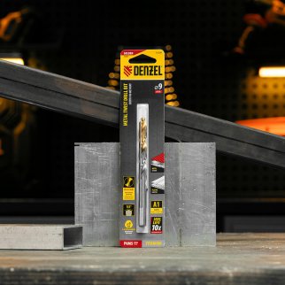 Сверло спиральное по металлу 9 x 125мм, Р6М5, Golden Tip // Denzel фото 6