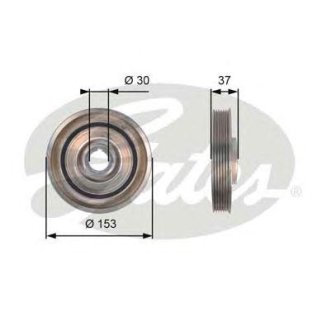 Шкив коленвала GATES TVD1090 фото