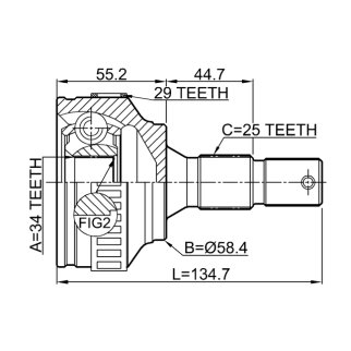 ШРУС наружный L=R (компл) FEBEST 2510-306A29 фото 2