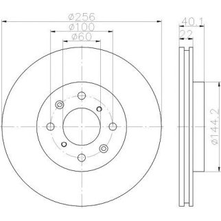 Диск тормозной передний вентилируемый MINTEX MDC2304 фото