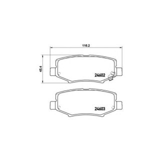 Колодки тормозные задние к-кт brembo P 18 024 фото