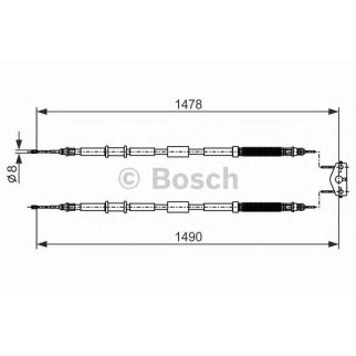 Трос стояночного тормоза OPEL Corsa D (06-) левый/правый BOSCH фото