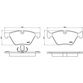 Колодки тормозные передние к-кт brembo P 06 060 фото