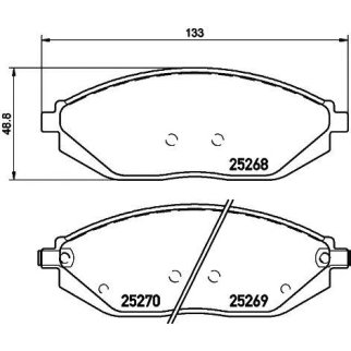 Колодки тормозные передние к-кт TEXTAR 25268 01 фото