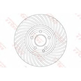 Диск тормозной передний вентилируемый TRW DF6195S фото