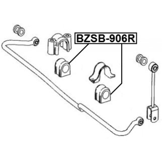 Втулка (сайлентблок) заднего стабилизатора FEBEST BZSB-906R фото 2