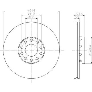 Диск тормозной передний вентилируемый TEXTAR 92073200 фото