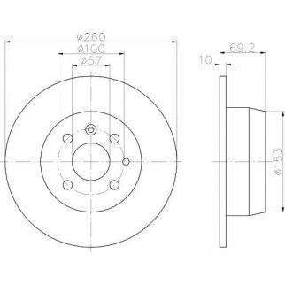 Диск тормозной задний TEXTAR 92057000 фото