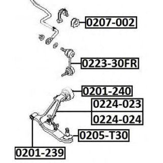 Сайлентблок ASVA 0201-239 фото